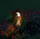 Solar garden LED lamp in eagle shape, warm white light