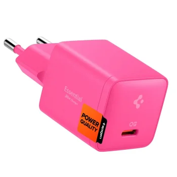 Сетевое зарядное устройство Spigen Essential EE301EU 30W, розовый