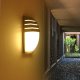 Dārza sienas lampa E27 IP54, melna