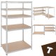 Noliktavas plaukts Bigstren 180x100x60 cm, 1000 kg, 5 stiprināti plaukti, sudraba