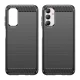 Elastīgs vāciņš ar karbona rakstu Samsung Galaxy M14 tālrunim Carbon Case, melns