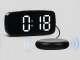 Digital Alarm Clock with Vibrating Bed Shaker and LED Display, black