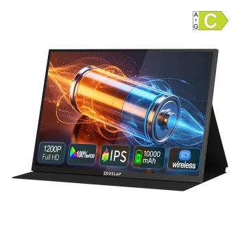 Портативный сенсорный монитор ZEUSLAP P16BT 16" IPS 1920x1200 10000 мАч