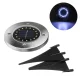 Garden solar lamp with 16 LED, metal finish, black