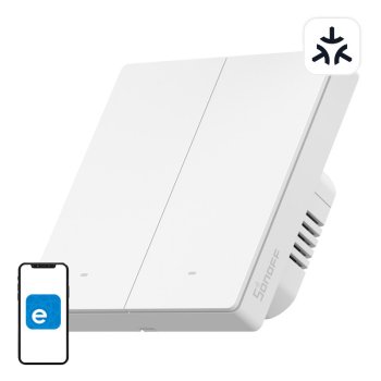Viedais sienas slēdzis Sonoff M5-2C-86W 2 kanāli Matter WiFi