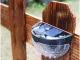 Solar Powered LED Wall Lights with Dusk Sensor for Garden, 2 Pack, Black