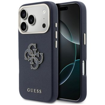 Guess FW Resin Logo Phone Case Cover iPhone 17 Pro - Blue