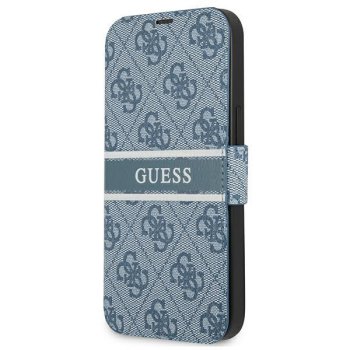 Apple iPhone 13 mini 5.4" Guess 4G Stripe Book Case Cover (GUBKP13S4GDBL), Blue | Чехол Кейс Бампер...