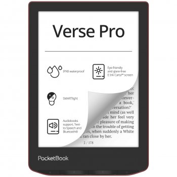 PocketBook Verse Pro eReader eBook 16GB, Passion Red | E-Grāmata E-Lasītājs
