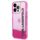 Чехол Karl Lagerfeld Liquid Glitter Elong для iPhone 14 Pro, Розовый