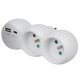 Maclean MCE339 E Sadalītājs ar 2 Ligzdām un USB A/C