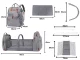 Многофункциональный рюкзак с кроваткой и USB, серый