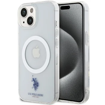 Apple iPhone 15 6.1'' US Polo Magsafe Collection Case Cover (USHMP15SUCIT), Transparent | Чехол Кейс...