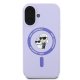 Чехол Karl Lagerfeld Silicone KC Heads MagSafe для iPhone 16 Plus фиолетовый