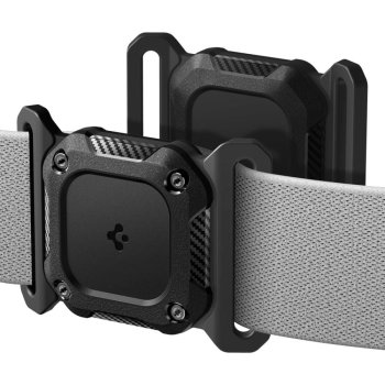 Spigen Tough Armor AirTag mājdzīvnieku kaklasiksnas maciņš - Melns