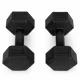 Набор шестигранных гантелей MOVEPRO 2x2 кг, черный