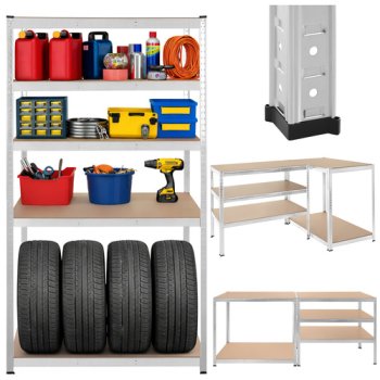 Стеллаж металлический Bigstren 180x100x60 см, 1000 кг, 5 усиленных полок,...