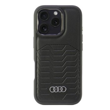 Audi Synthetic Leather MagSafe vāciņš Apple iPhone 16 Pro - Melns
