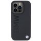 BMW iPhone 15 Pro Max vāciņš Leather Hot Stamp, melns