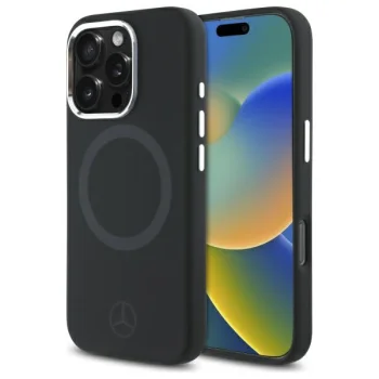 Mercedes iPhone 16 Pro Max vāciņš Silicone Tonal Logo MagSafe, melns