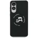 Karl Lagerfeld Case for Samsung Galaxy S25 Edge Silicone Double Heads, Black