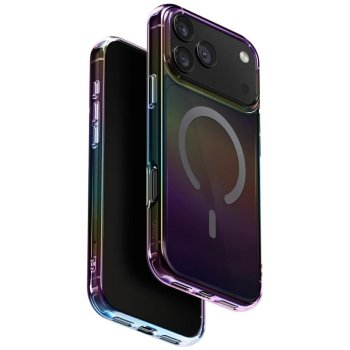 Чехол Uniq Iridescia для iPhone 17 Pro Max с Magclick-зарядкой — Многоцветный