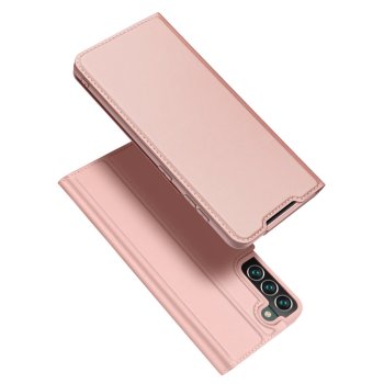 Dux Ducis Samsung Galaxy S22+ atverams vāciņš maciņš grāmatiņa Skin Pro, rozā