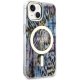 Guess iPhone 14 Case Leopard MagSafe, Blue