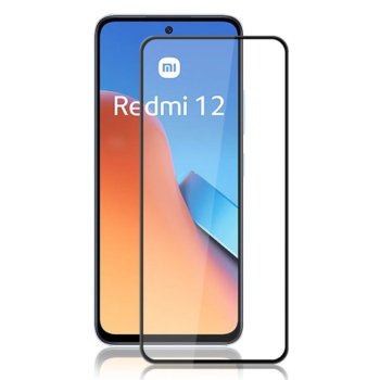 5D Защитное Стекло для Xiaomi Redmi 12 / Poco M6 Pro 5G, Черное Закруглённое...