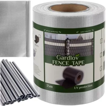 PVC Privacy Screen Strip for Balcony Terrace Garden Fence - 19cm x 35m and 450g/m², Grey