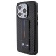 BMW iPhone 15 Pro vāciņš Grip Stand Smooth & Carbon, melns