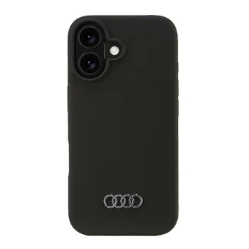 Силиконовый чехол Audi Silicone для Apple iPhone 16 черный