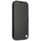BMW Signature ādas vāciņš-grāmatiņa iPhone 13 mini, melns