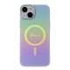 Guess IML Iridescent MagSafe apvalks iPhone 15 Plus - violets | case for purple