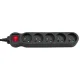 Maclean MCE184 Pagarinātājs ar 5 ligzdām un slēdzi, 3m, 2300W, Melns