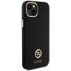 Чехол Guess Silicone Logo Strass 4G для iPhone 15 Plus / 14 Plus - Черный