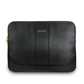 Guess Saffiano 13" klēpjdatora soma, melna