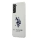 Samsung Galaxy S21+ Plus (SM-G996B) US Polo Silicone Logo Case Cover (USHCS21MSLHRWH), White | Чехол Кейс...