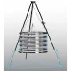 Berdsen BD-884 ugunskura grils ar trijkāji, 80 cm, melns