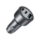 Auto lādētājs Joyroom JR-CCN19 65W 2x USB-C + USB-A, tumši pelēks