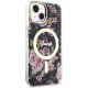 Guess iPhone 14 Case Flower MagSafe, Black