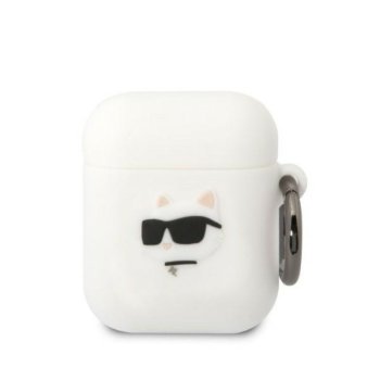 Karl Lagerfeld Чехол для AirPods Silicone Choupette Head 3D Белый