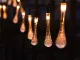Садовая солнечная гирлянда 20 LED ледяные капли, тёплый белый