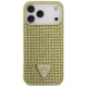Чехол Guess для iPhone 17 Pro Max Rhinestone Triangle Logo, золотой