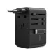 Дорожный адаптер Choetech PD5022 70W со встроенным кабелем USB-C, черный