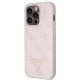 Чехол Guess для iPhone 15 Pro Crossbody 4G Metal Logo, розовый