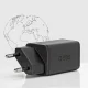 Sbs TETRGAN1C45W 45W GaN USB-C Wall Charger with Power Delivery, Black