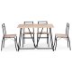 ModernHome PARIS 5 Piece Dining Table Set with 4 Chairs for Kitchen