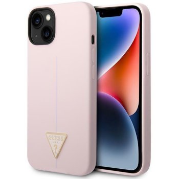 Guess Silicone Triangle vāciņš iPhone 14 Plus - Violets
