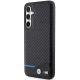 BMW Samsung Galaxy S23 FE vāciņš Leather Carbon, melns